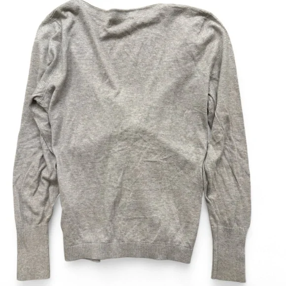 Banana Republic Grey Cotton Knot Front Cardigan | Size S | Preppy Workwear - Picture 8 of 8